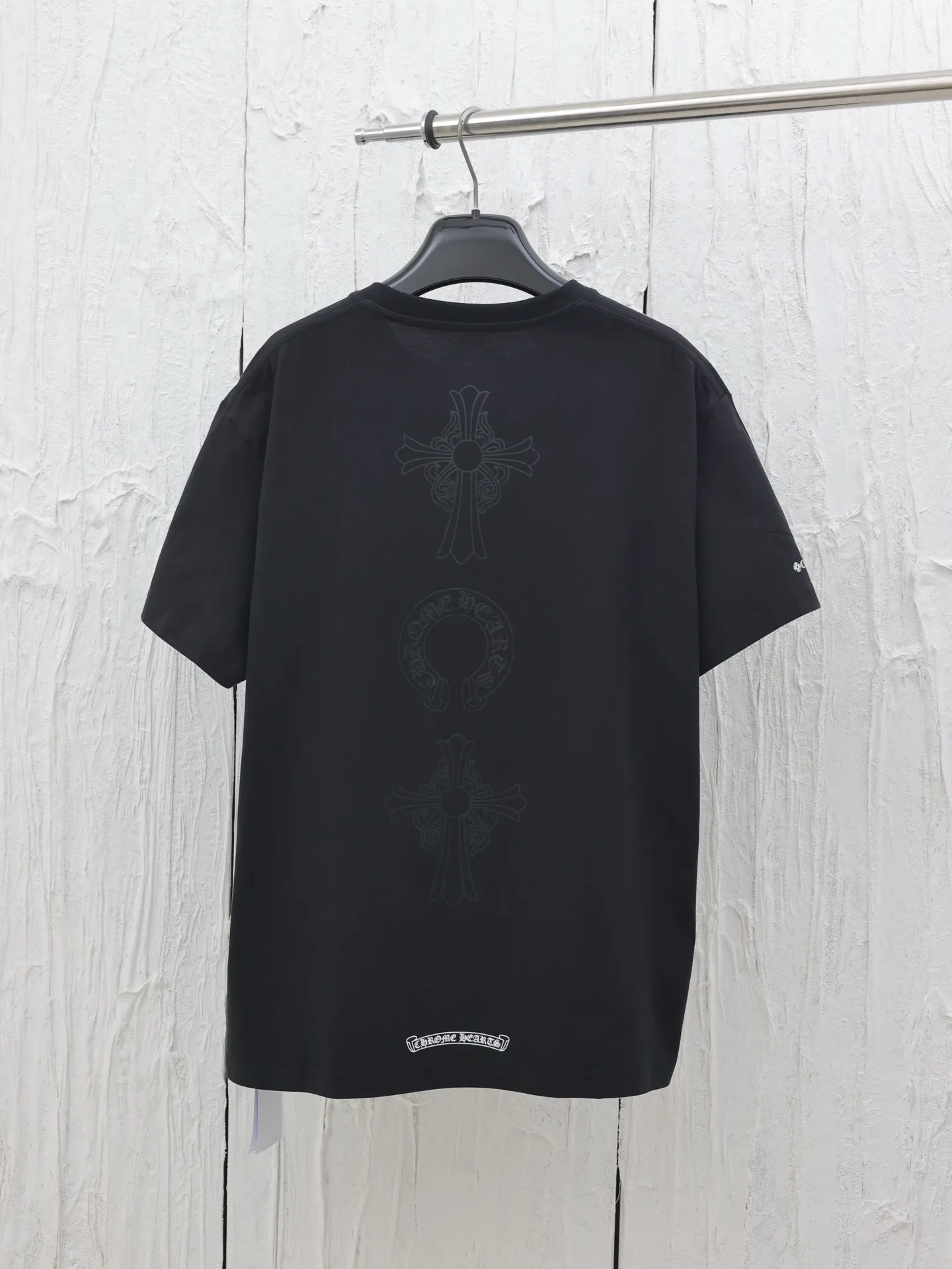 🅿️280 Chrome Hearts*/Chrome Hearts 25 new pocket horseshoe print short-sleeved T-shirt. The fabric is made of 26-woven 200g cotton, and the printing is hand-printed with glue. Customized accessories Size: S/M/L